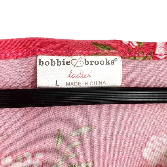 Bobbie Brooks Ladies Size Large Stretchy Floral Blouse Shirt Top Soft Summer - Picture 2 of 7